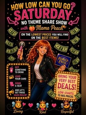 🍑 How Low Can You Go? Saturday 💃Share Show👄 Low Starts If You Dare!💸